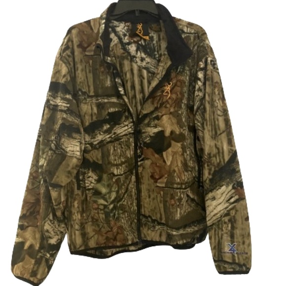 BROWNING WINDSTOPPER CAMO ZIPPER CLOSURE XCHANGE SYSTEM JACKET SE XL/TG - Picture 2 of 11